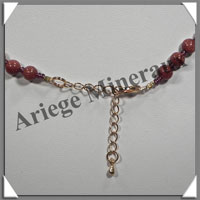 PIERRE de SOLEIL (Synthse) - Collier Compos - 7 Disques 10 mm et Perles 6 mm en dgrad - 43 cm - A001