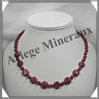 PIERRE de SOLEIL (Synthse) - Collier Compos - 9 Disques 10 mm et Perles 6 mm en dgrad - 43 cm - A003 Chine