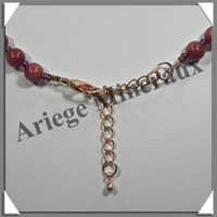 PIERRE de SOLEIL (Synthse) - Collier Compos - 9 Disques 10 mm et Perles 6 mm en dgrad - 43 cm - A003