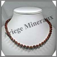 PIERRE DE SOLEIL (Synthse) - Collier Perles Facetes 8 mm - 48 cm - A001