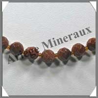 PIERRE DE SOLEIL (Synthse) - Collier Perles Facetes 8 mm - 48 cm - A001