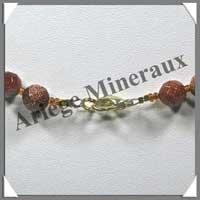 PIERRE DE SOLEIL (Synthse) - Collier Perles Facetes 8 mm - 48 cm - A001