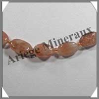 PIERRE de SOLEIL (Naturelle) - Collier Compos - Ovales 10x8 mm - 47 cm - M002