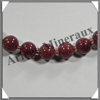 PIERRE DE SOLEIL (Synthse) - Collier Perles 6 et 8 mm en dgrad - 47 cm - A001