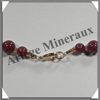 PIERRE DE SOLEIL (Synthse) - Collier Perles 6 et 8 mm en altern - 47 cm - A002