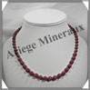 PIERRE DE SOLEIL (Synthse) - Collier Perles 6 et 8 mm en dgrad - 43 cm - A006 Chine