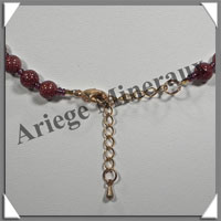 PIERRE DE SOLEIL (Synthse) - Collier Perles 6 et 8 mm en dgrad - 43 cm - A006