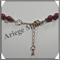 PIERRE DE SOLEIL (Synthse) - Collier Perles 6 et 8 mm en dgrad - 43 cm - A007
