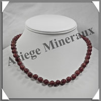 PIERRE DE SOLEIL (Synthse) - Collier Perles 8 mm - 48 cm - A001