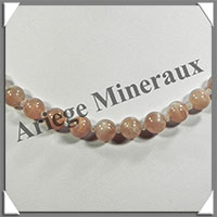 PIERRE de SOLEIL (Naturelle) - Collier Perles 8 mm - 45 cm - M001