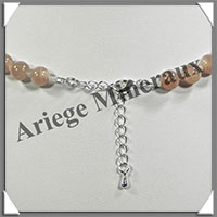 PIERRE de SOLEIL (Naturelle) - Collier Perles 8 mm - 45 cm - M001