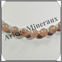 PIERRE de SOLEIL (Naturelle) - Collier Perles 8 mm - 45 cm - M002