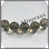 QUARTZ FUME (Naturel) - Collier Perles 14 mm - 43 cm - M001