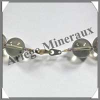 QUARTZ FUME (Naturel) - Collier Perles 14 mm - 43 cm - M001
