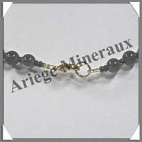 QUARTZ FUME (Naturel) - Collier Perles 6  12 mm en dgrad - 47 cm - M001