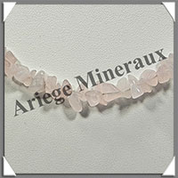 QUARTZ ROSE - Collier Baroque - Morceaux Moyens - 50 cm - M002