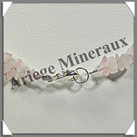 QUARTZ ROSE - Collier Baroque - Morceaux Moyens - 50 cm - M002