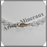 QUARTZ ROSE - Collier Compos - Disques 10  20 mm et Perles 6 mm en dgrad - 50 cm - M002