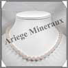 QUARTZ ROSE - Collier Perles Facetes 8 mm - 46 cm - A004 Brsil