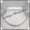 QUARTZ ROSE - Collier Perles Facetes 8 mm - 45 cm - A005 Brsil