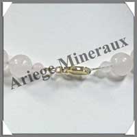 QUARTZ ROSE - Collier Perles 12 mm - 43 cm - M001