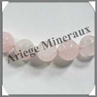 QUARTZ ROSE - Collier Perles 14 mm - 44 cm - M001
