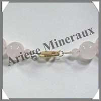 QUARTZ ROSE - Collier Perles 14 mm - 44 cm - M001