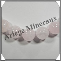 QUARTZ ROSE - Collier Perles 16 mm - 45 cm - M001