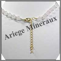 QUARTZ ROSE - Collier Perles 6 mm - 42 cm - M001