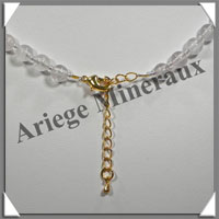 QUARTZ ROSE - Collier Perles 6 mm - 42 cm - M002