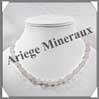 QUARTZ ROSE - Collier Perles 6 et 8 mm en altern - 46 cm - M002 Brsil