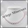 QUARTZ ROSE - Collier Perles 8 mm - 44 cm - M004 Brsil