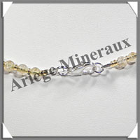 QUARTZ RUTILE - Collier Perles 4  10 mm en dgrad - 55 cm - M001