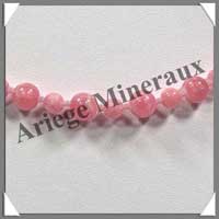 RHODOCHROSITE - Collier Perles 6 et 8 mm en altern - 43 cm - C001