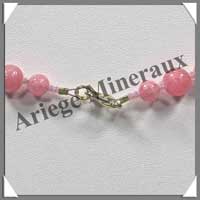 RHODOCHROSITE - Collier Perles 6 et 8 mm en altern - 43 cm - C001