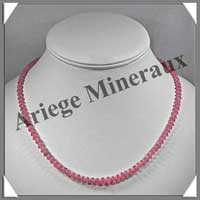 RHODOCHROSITE Cristallise - Collier Compos + Bracelet - Soucoupes 7x3 mm - 50 cm - C002
