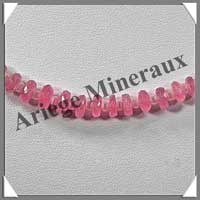RHODOCHROSITE Cristallise - Collier Compos + Bracelet - Soucoupes 7x3 mm - 50 cm - C002