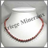 RHODONITE - Collier Perles 6 mm - 46 cm - M001