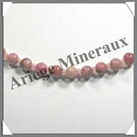 RHODONITE - Collier Perles 6 mm - 46 cm - M001