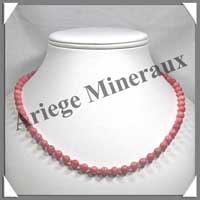 RHODONITE - Collier Perles 6 mm - 47 cm - M004