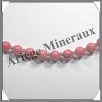 RHODONITE - Collier Perles 6 mm - 47 cm - M004