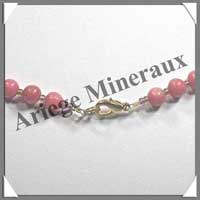 RHODONITE - Collier Perles 6 mm - 47 cm - M004