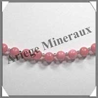 RHODONITE - Collier Perles 6 mm - 49 cm - M005
