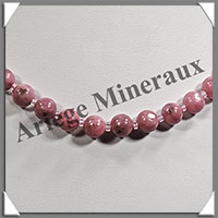 RHODONITE - Collier Perles 8 mm - 45 cm - M001
