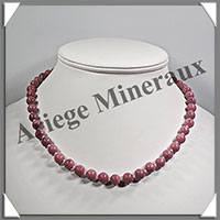 RHODONITE - Collier Perles 8 mm - 45 cm - M002