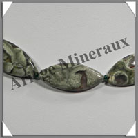 RHYOLITE - Collier Compos - 13 Ovales 30x15 mm - 45 cm - C003