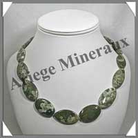 RHYOLITE - Collier Compos - 15 Ovales 30x15 mm - 50 cm - C012