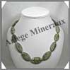 RHYOLITE - Collier Compos - 15 Ovales 30x15 mm - 52 cm - C013 Brsil