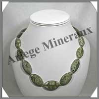 RHYOLITE - Collier Compos - 15 Ovales 30x15 mm - 52 cm - C013