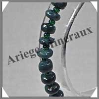 SERAPHINITE - Collier Compos + Bracelet - Soucoupes 7x3 mm - 42 cm - C001